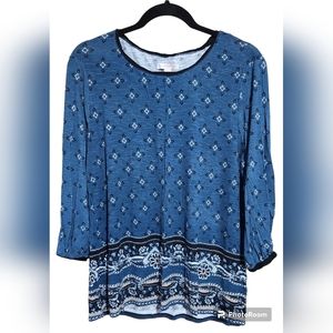 Women's cb 3/4 Length Sleeve Top, sz XL